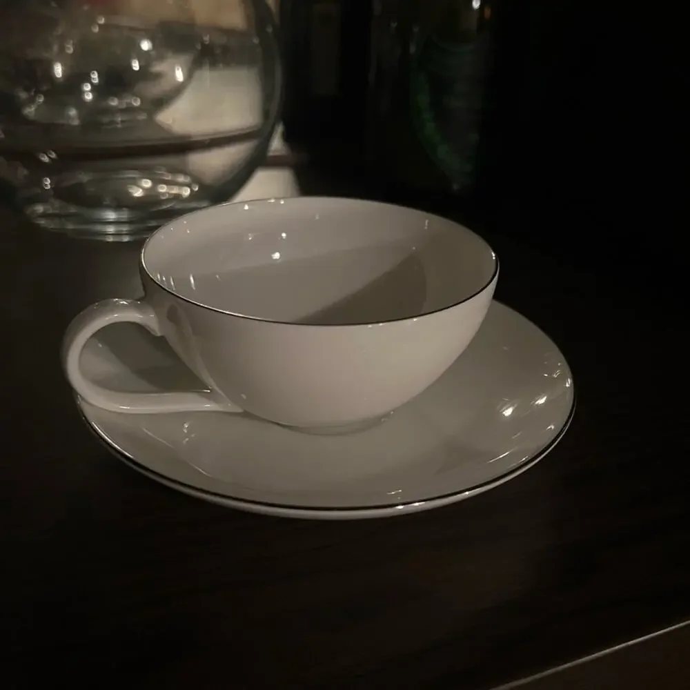 NWT Villeroy & Boch Anmut Platinum No.1 Tea Cup & Saucer 12 Avail Price per 2